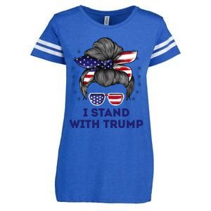 I Stand With Trump Enza Ladies Jersey Football T-Shirt