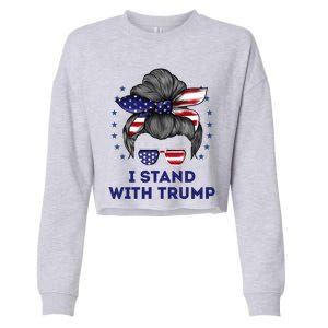 I Stand With Trump Cropped Pullover Crew