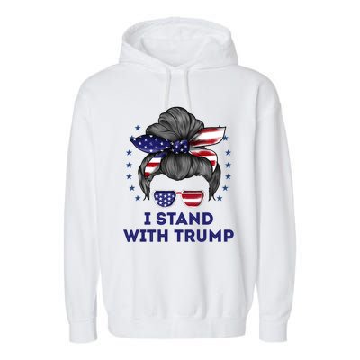 I Stand With Trump Garment-Dyed Fleece Hoodie