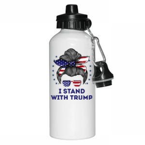 I Stand With Trump Aluminum Water Bottle