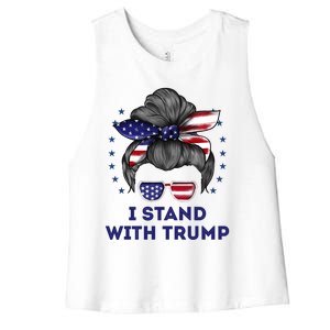 I Stand With Trump Women's Racerback Cropped Tank