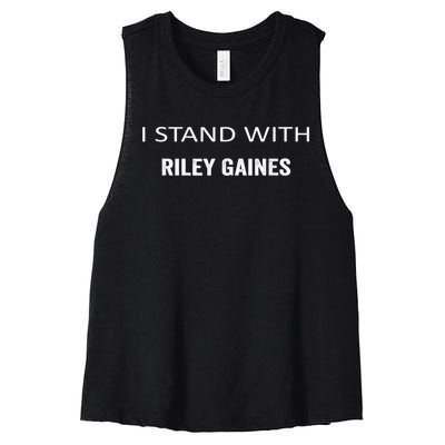 I Stand With Riley Gaines Women's Racerback Cropped Tank