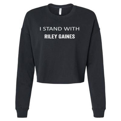 I Stand With Riley Gaines Cropped Pullover Crew