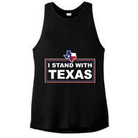 I Stand With Texas Luke Rudkow Ladies PosiCharge Tri-Blend Wicking Tank