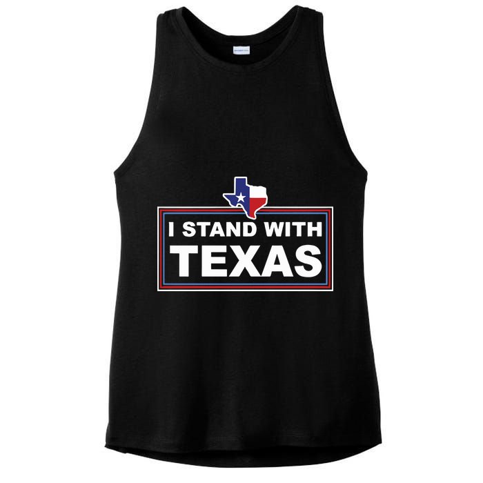 I Stand With Texas Luke Rudkow Ladies PosiCharge Tri-Blend Wicking Tank