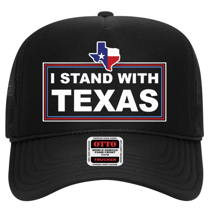 I Stand With Texas Luke Rudkow High Crown Mesh Back Trucker Hat