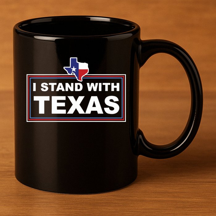 I Stand With Texas Luke Rudkow 11oz C Handle Ceramic Mug