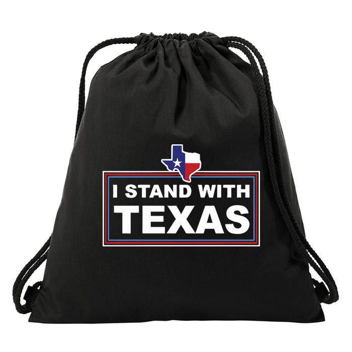 I Stand With Texas Luke Rudkow Drawstring Bag