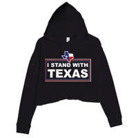 I Stand With Texas Luke Rudkow Crop Fleece Hoodie