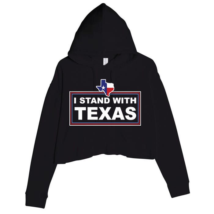 I Stand With Texas Luke Rudkow Crop Fleece Hoodie