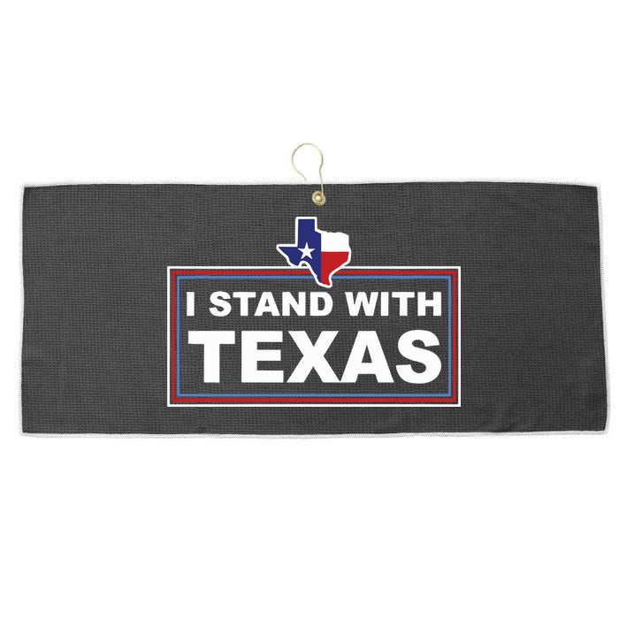 I Stand With Texas Luke Rudkow Large Microfiber Waffle Golf Towel