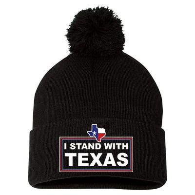 I Stand With Texas Luke Rudkow Pom Pom 12in Knit Beanie