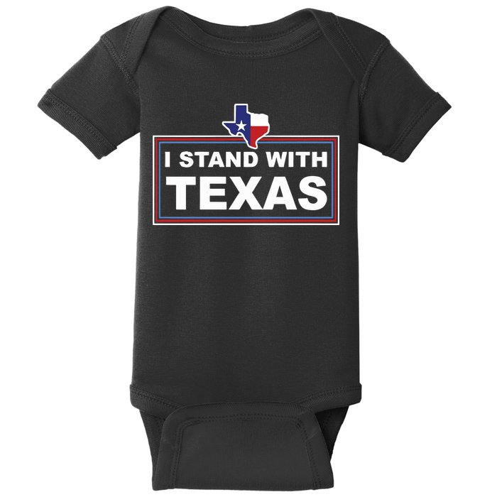 I Stand With Texas Luke Rudkow Baby Bodysuit