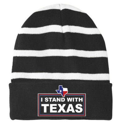 I Stand With Texas Luke Rudkow Striped Beanie with Solid Band