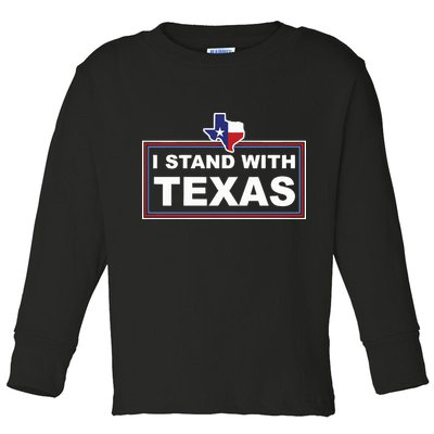 I Stand With Texas Luke Rudkow Toddler Long Sleeve Shirt