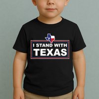 I Stand With Texas Luke Rudkow Toddler T-Shirt