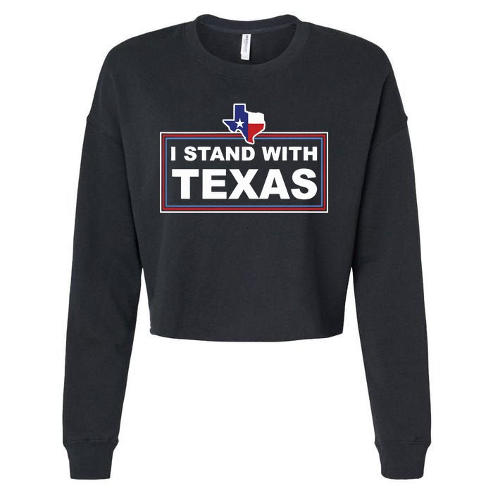 I Stand With Texas Luke Rudkow Cropped Pullover Crew