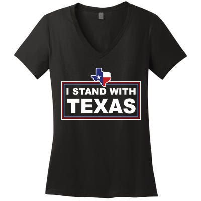 I Stand With Texas Luke Rudkow Women's V-Neck T-Shirt