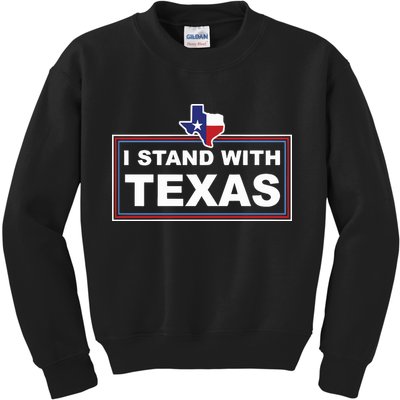I Stand With Texas Luke Rudkow Kids Sweatshirt
