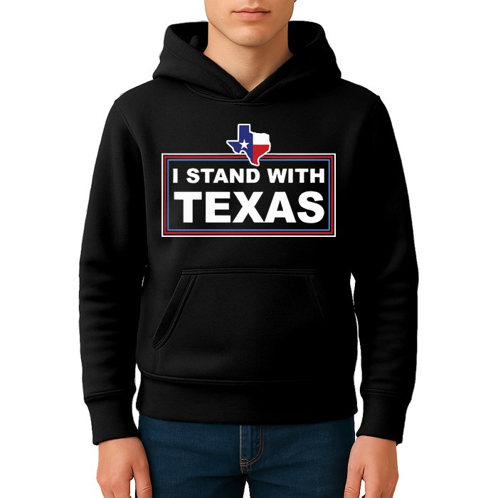 I Stand With Texas Luke Rudkow Kids Hoodie