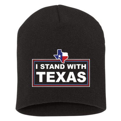 I Stand With Texas Luke Rudkow Short Acrylic Beanie