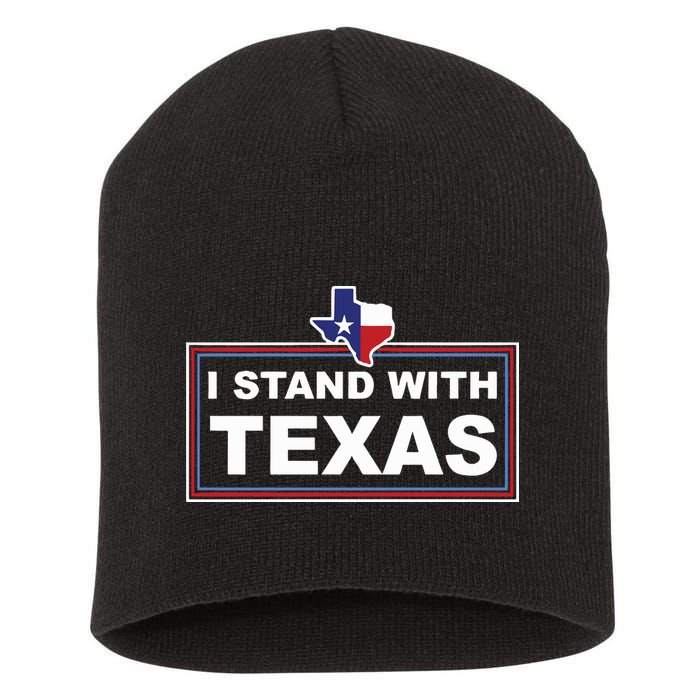I Stand With Texas Luke Rudkow Short Acrylic Beanie
