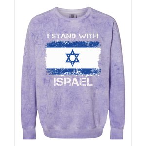 I Stand With Israel Support Israel Love Israeli Brotherhood Colorblast Crewneck Sweatshirt