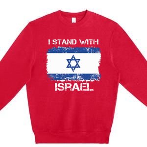 I Stand With Israel Support Israel Love Israeli Brotherhood Premium Crewneck Sweatshirt