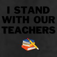I Stand With Our Teachers & Stand Against Book Banning 7 Panel Mesh Trucker Snapback Hat