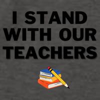 I Stand With Our Teachers & Stand Against Book Banning Vector Backpack