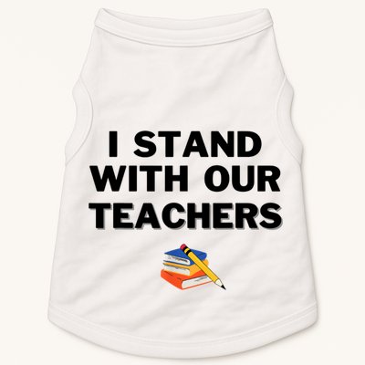I Stand With Our Teachers & Stand Against Book Banning Doggie Tank