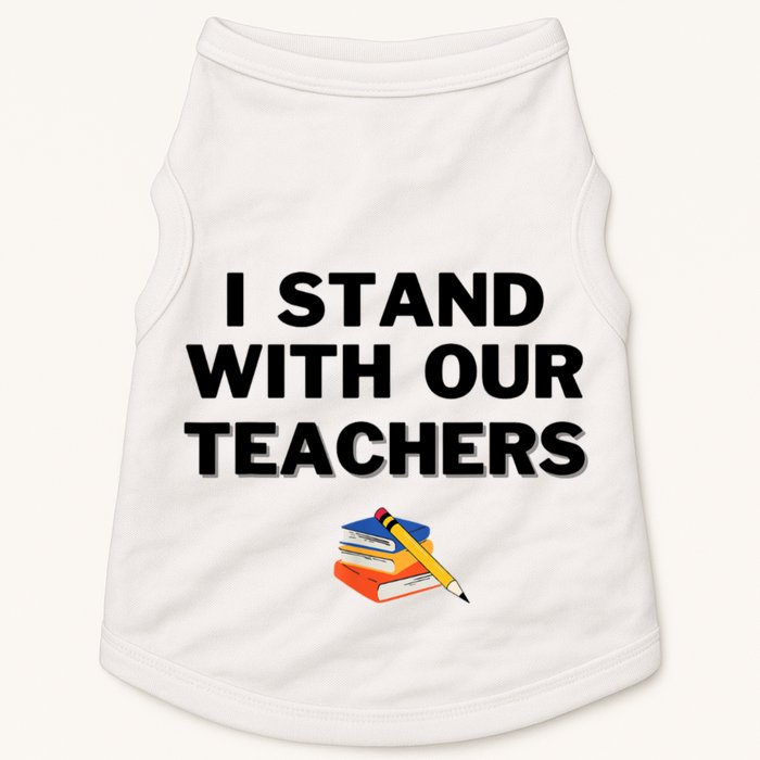 I Stand With Our Teachers & Stand Against Book Banning Doggie Tank