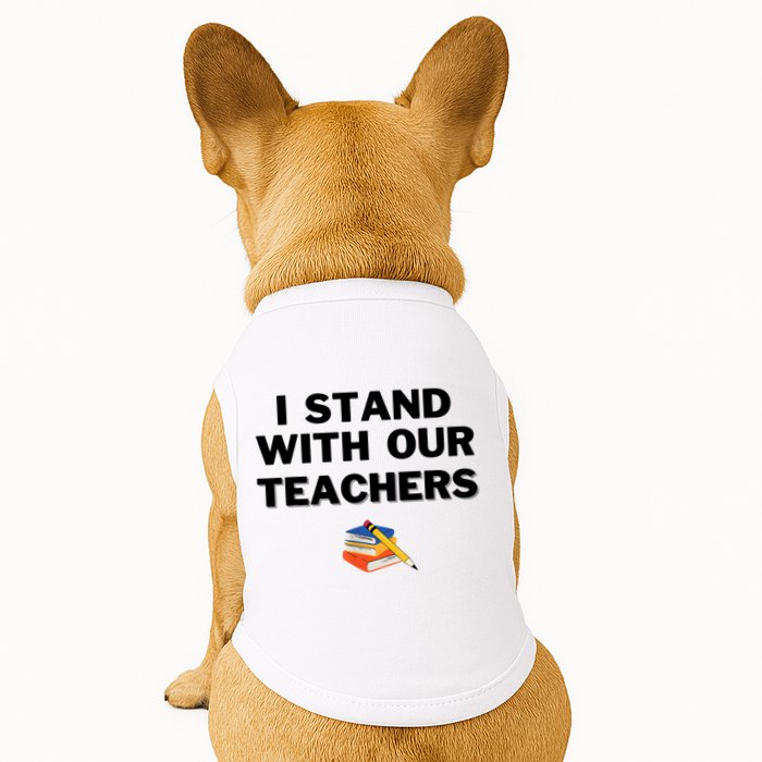 I Stand With Our Teachers & Stand Against Book Banning Doggie Tank