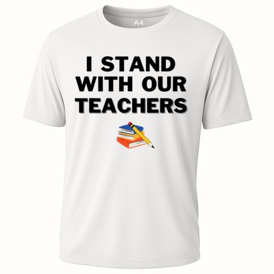 I Stand With Our Teachers & Stand Against Book Banning Performance Shirt