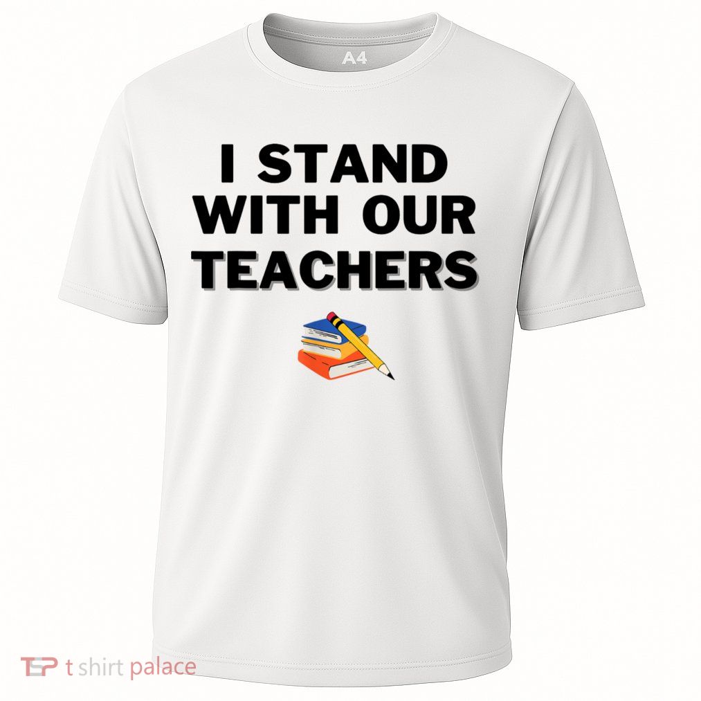 I Stand With Our Teachers & Stand Against Book Banning Performance Shirt