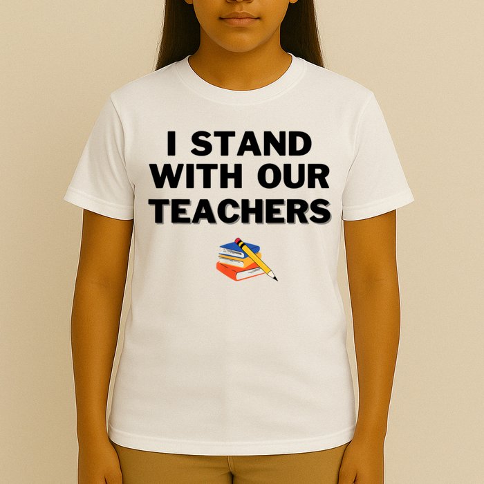 I Stand With Our Teachers & Stand Against Book Banning T-Shirt