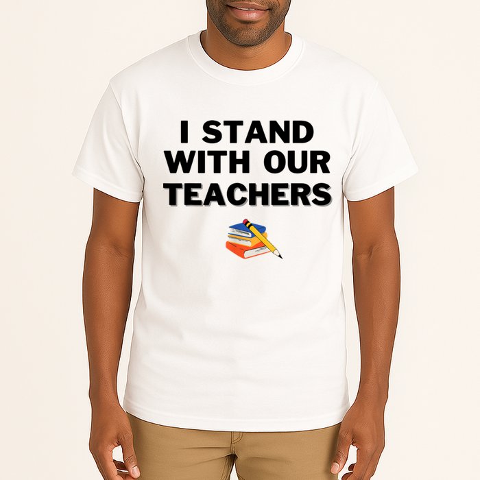 I Stand With Our Teachers & Stand Against Book Banning Tall T-Shirt