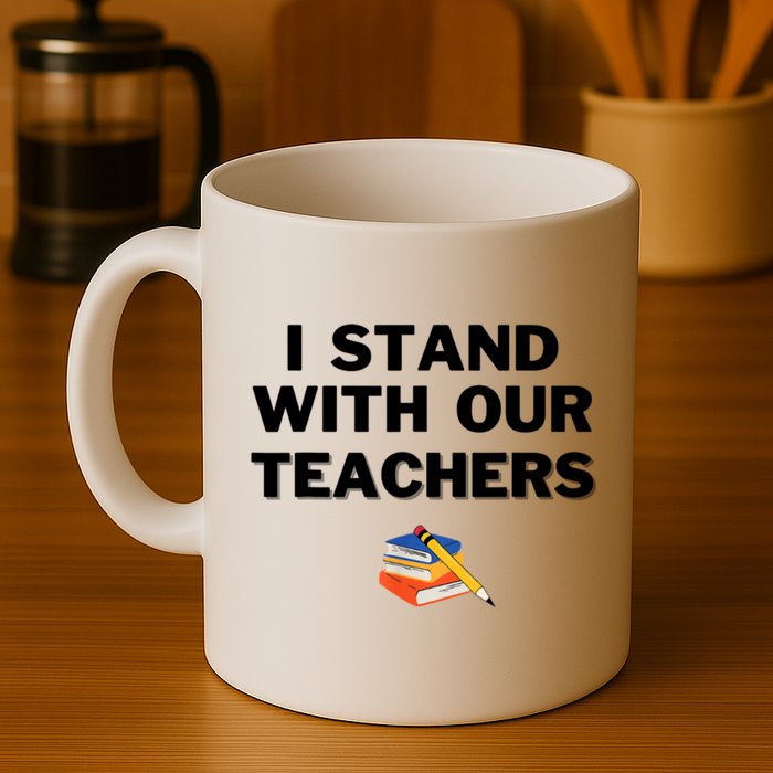 I Stand With Our Teachers & Stand Against Book Banning Mug