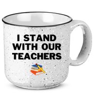 I Stand With Our Teachers & Stand Against Book Banning 15oz Campfire Ceramic Mug