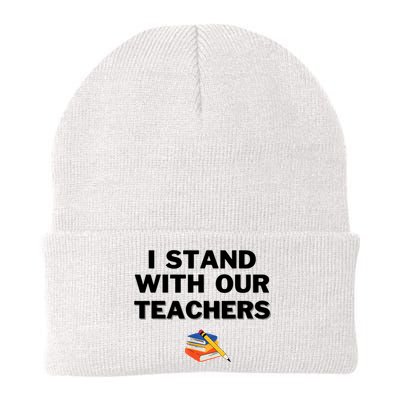 I Stand With Our Teachers & Stand Against Book Banning Beanie