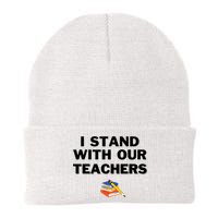 I Stand With Our Teachers & Stand Against Book Banning Beanie