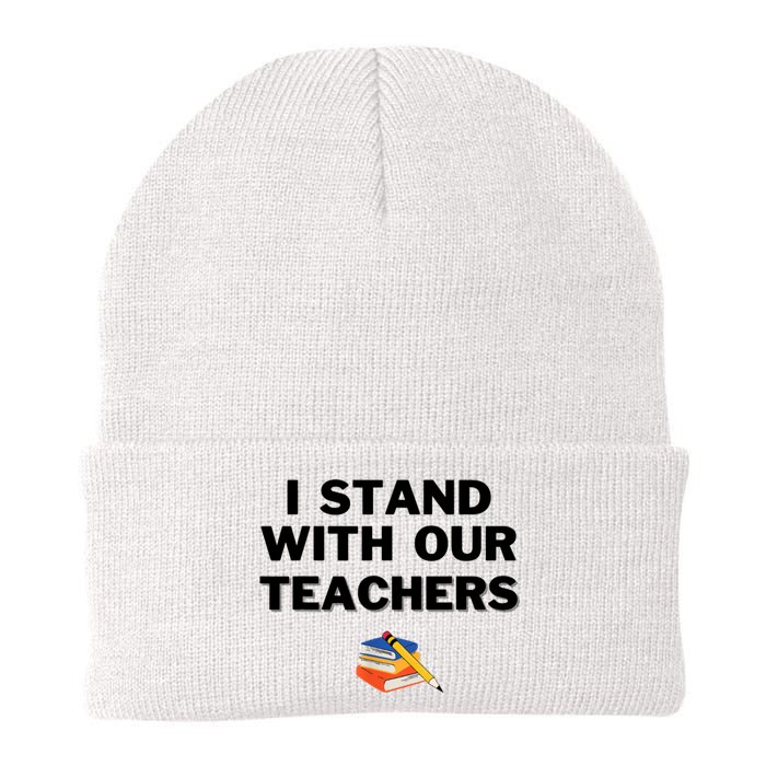 I Stand With Our Teachers & Stand Against Book Banning Beanie