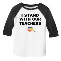 I Stand With Our Teachers & Stand Against Book Banning Toddler Fine Jersey T-Shirt