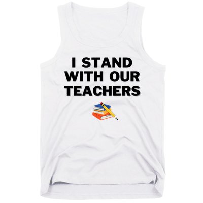I Stand With Our Teachers & Stand Against Book Banning Tank Top
