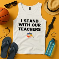 I Stand With Our Teachers & Stand Against Book Banning Tank Top