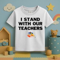 I Stand With Our Teachers & Stand Against Book Banning Toddler T-Shirt
