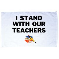 I Stand With Our Teachers & Stand Against Book Banning Microfiber Hand Towel