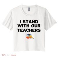 I Stand With Our Teachers & Stand Against Book Banning Crop Top