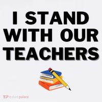 I Stand With Our Teachers & Stand Against Book Banning Crop Top