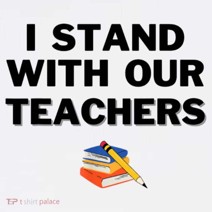 I Stand With Our Teachers & Stand Against Book Banning Short Acrylic Beanie